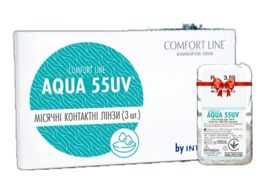Контактні лінзи Comfort line Aqua 55uv Контактні лінзи Comfort line Aqua 55uv