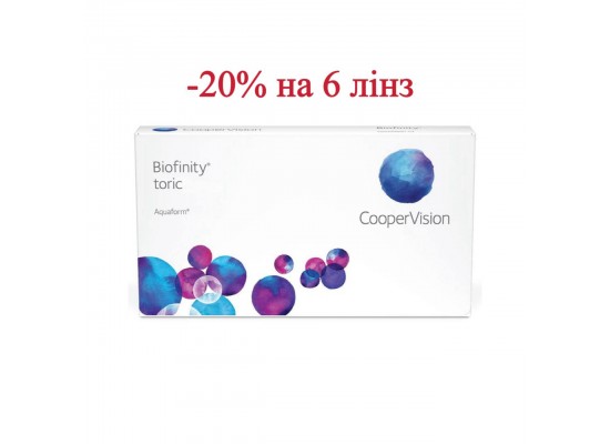 Контактные линзы Cooper vision Biofinity toric
