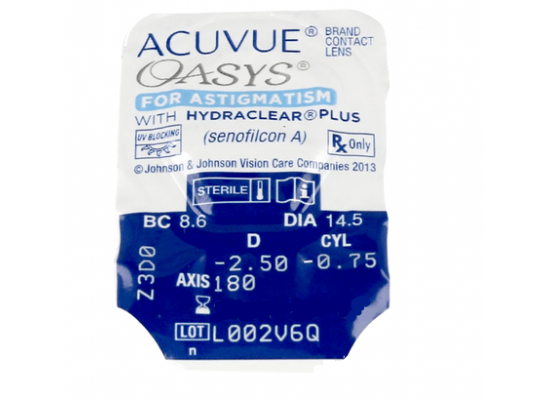 Контактні лінзи Johnson&Johnson Acuvue Oasys for Astigmatism Контактні лінзи Johnson&Johnson Acuvue Oasys for Astigmatism