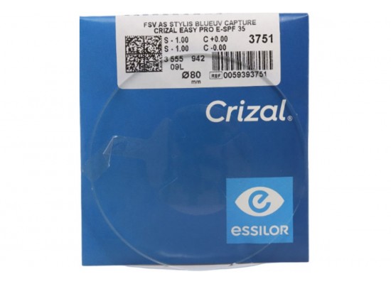Essilor Stylis 1.67 AS BLUE UV Capture Crizal Easy Pro